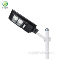 Thiết kế mới ấm áp trắng IP65 ngoài trời 40 60 W xen kẽ tất cả trong một đèn LED Solar Street Light